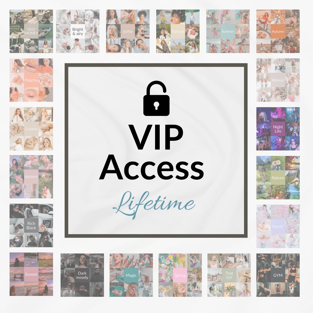Get Lifetime Access to Presets! Photography edital