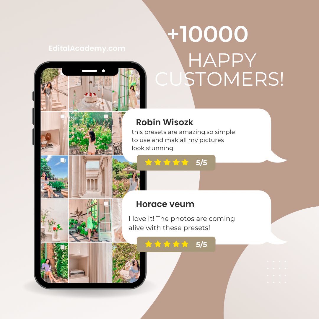 INFLUENCER MUST-HAVE PRESETS PACK edital
