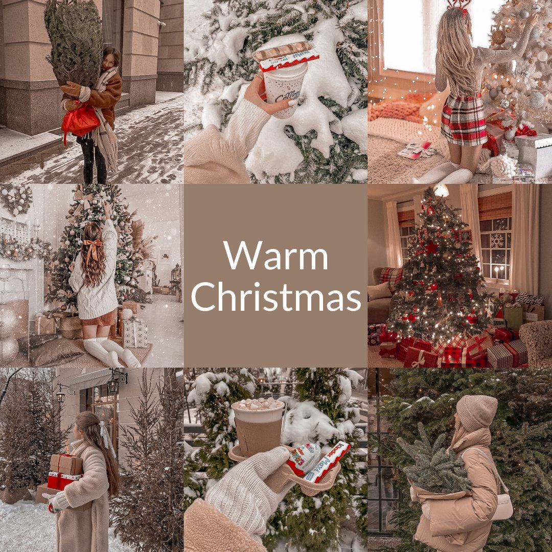 Warm Christmas preset edital 